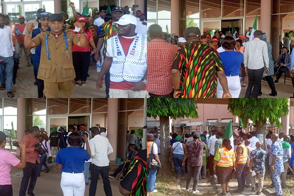 NLC and TUC Strike Gains Momentum in FCT as Workers Shuts Minister’s Gate