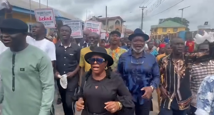 Rivers State Former Council Chairmen Stage Protests Despite Police Order