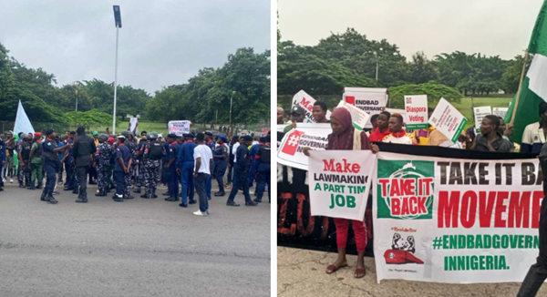 Heavy Security at Moshood Abiola Stadium, Abuja for #EndBadGovernance Protest